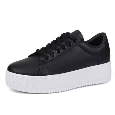 JABASIC Ladies Chic Low-top Sneakers with Lace-Up Closure